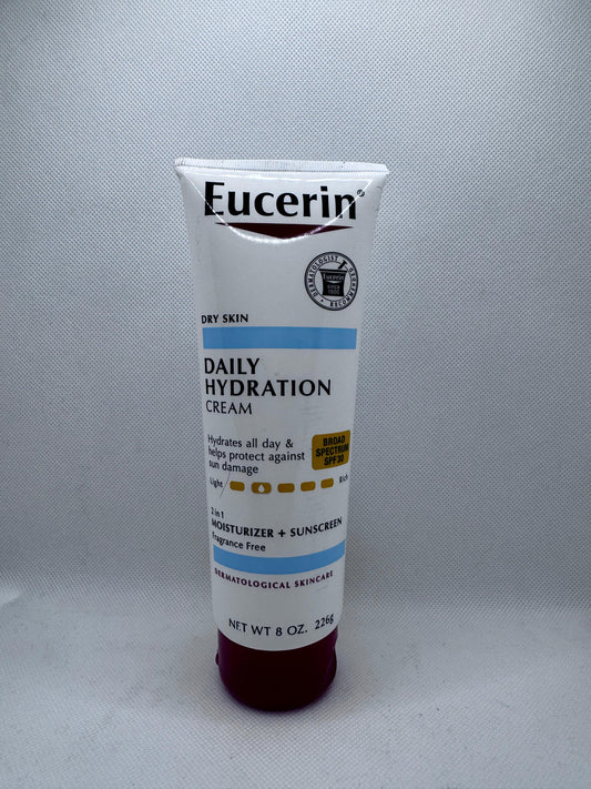 كريم واقي من الشمس للترطيب اليومي يوسيرين، بعامل وقاية اشعة 30، 226 جرام Eucerin Daily Hydration Cream